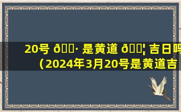 20号 🌷 是黄道 🐦 吉日吗（2024年3月20号是黄道吉日吗）